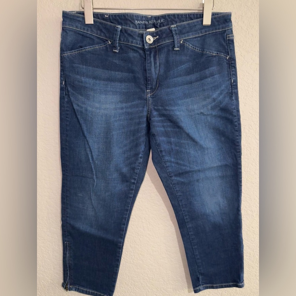 Banana Republic Women's Skinny Crop Blue Jeans
